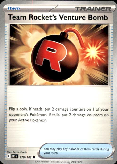 SV10: Destined Rivals- #179/182 Team Rocket's Venture Bomb