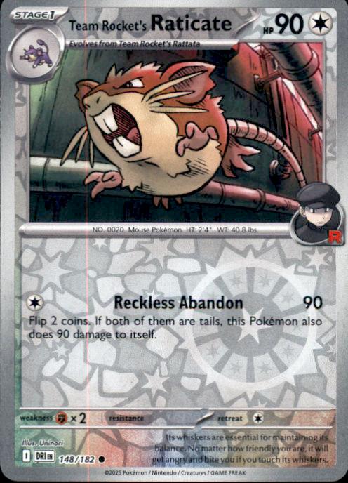 SV10: Destined Rivals- #148/182 Team Rocket's Raticate