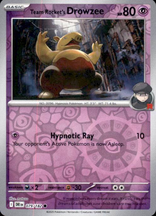 SV10: Destined Rivals- #079/182 Team Rocket's Drowzee