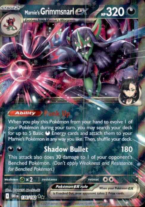 SV10: Destined Rivals- #136/182 Marnie's Grimmsnarl ex