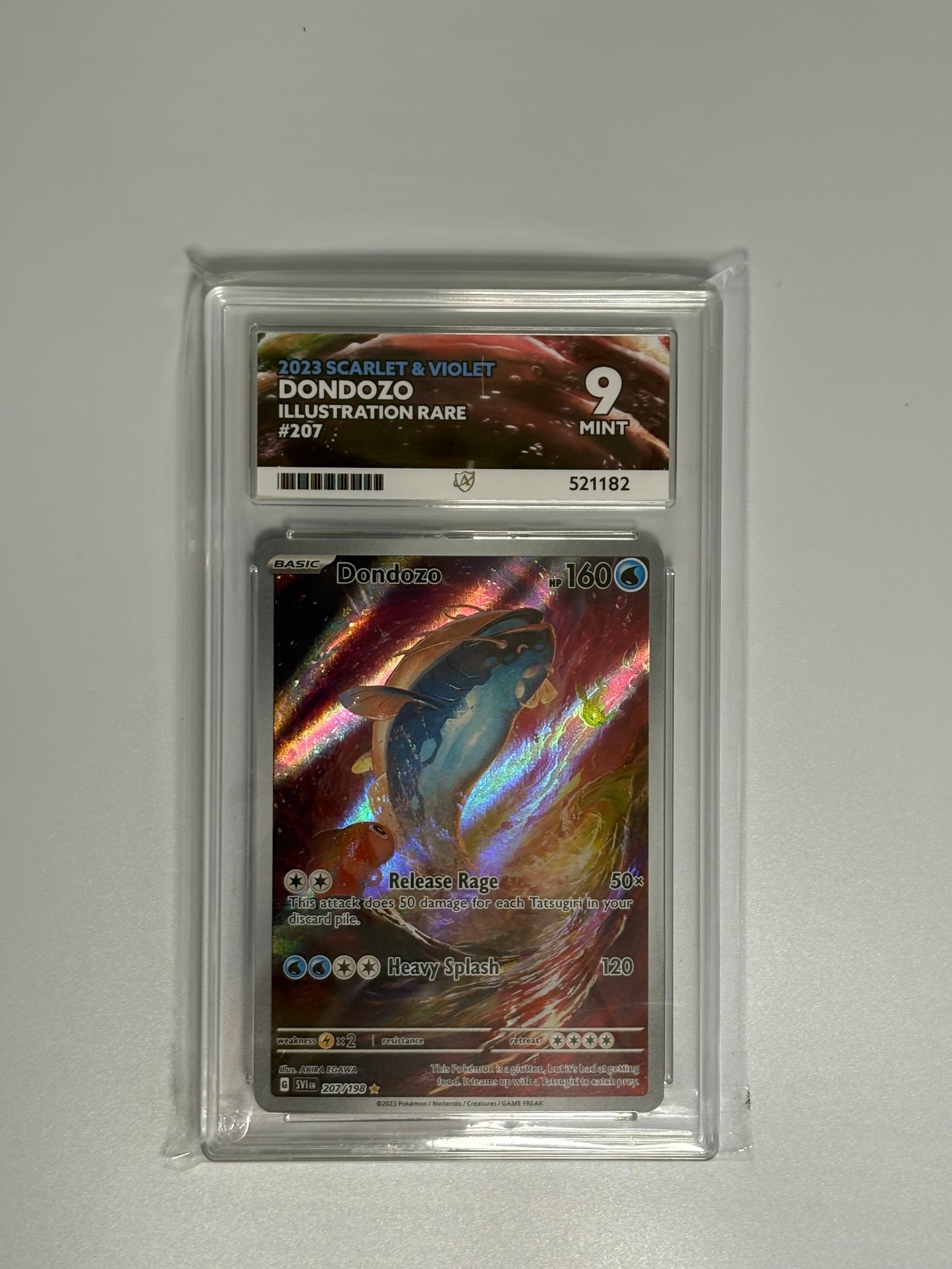 ACE Graded 9 Mint – Dondozo Illustration Rare #207 (Scarlet & Violet 2023)