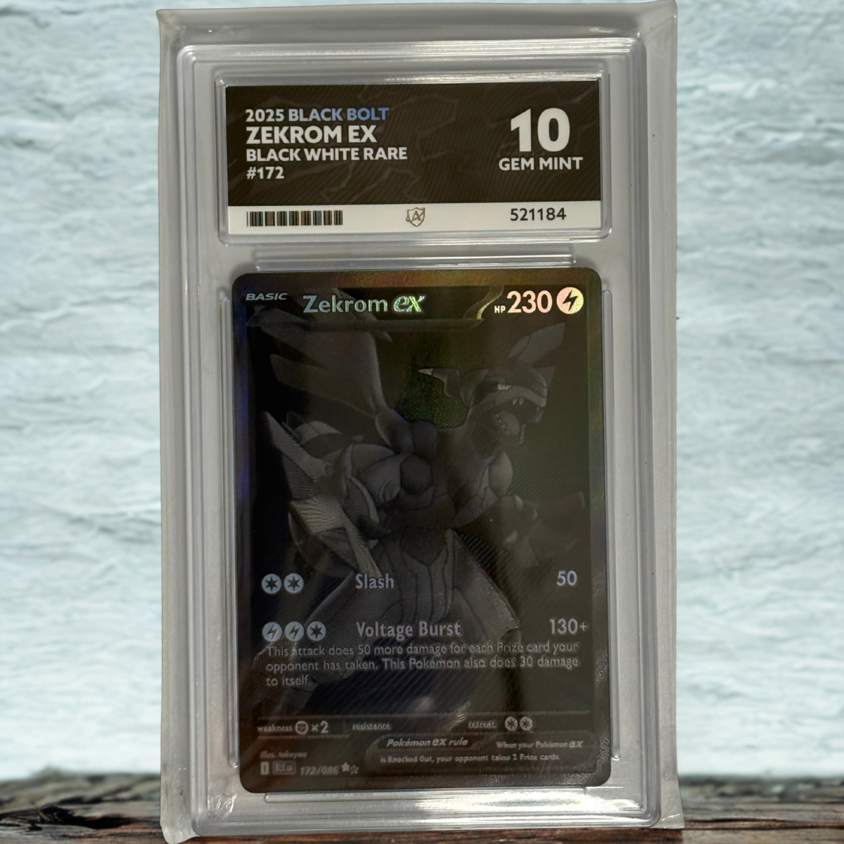 Zekrom EX – 2025 Black Bolt – Gem Mint 10 (ACE Grading)