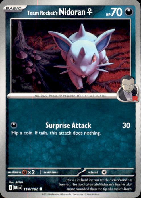 SV10: Destined Rivals- #114/182 Team Rocket's Nidoran F