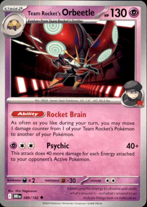 SV10: Destined Rivals- #089/182 Team Rocket's Orbeetle