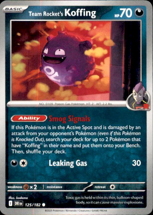 SV10: Destined Rivals- #125/182 Team Rocket's Koffing