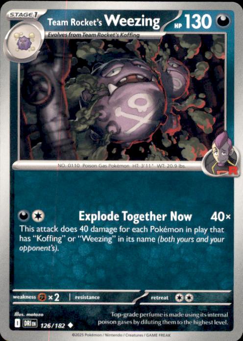 SV10: Destined Rivals- #126/182 Team Rocket's Weezing