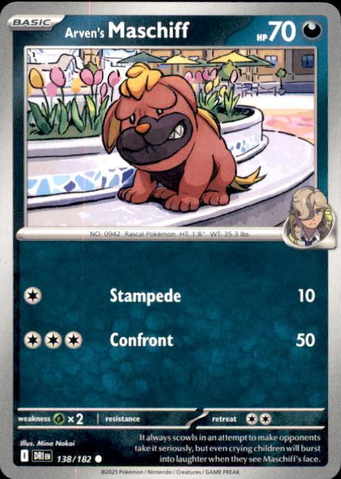 SV10: Destined Rivals- #138/182 Arven's Maschiff