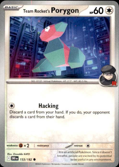SV10: Destined Rivals- #153/182 Team Rocket's Porygon