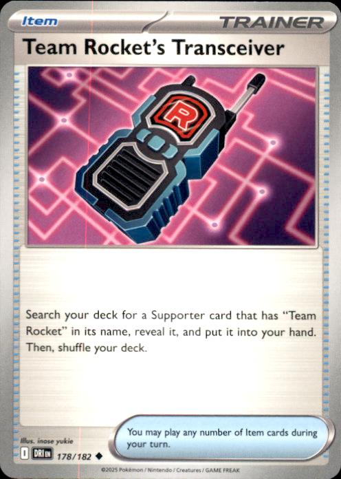SV10: Destined Rivals- #178/182 Team Rocket's Transceiver
