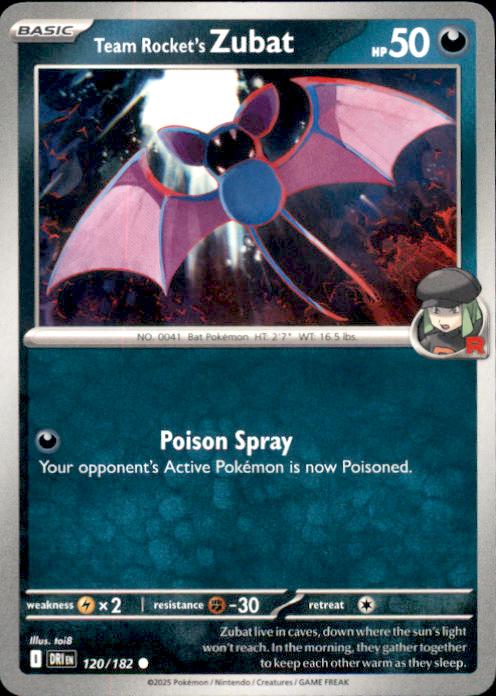 SV10: Destined Rivals- #120/182 Team Rocket's Zubat