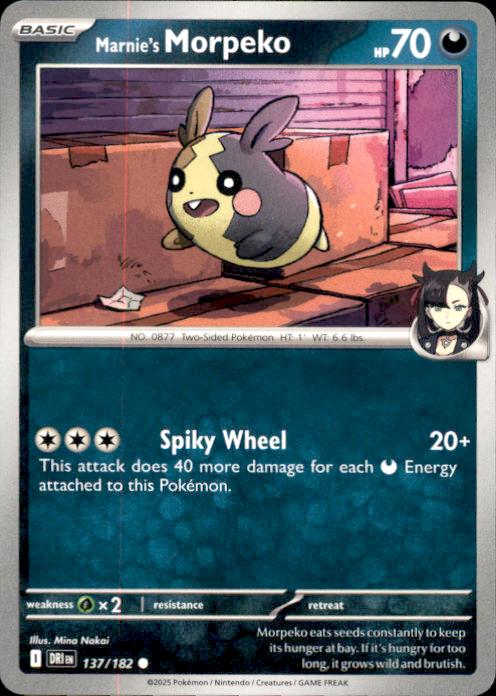 SV10: Destined Rivals- #137/182 Marnie's Morpeko