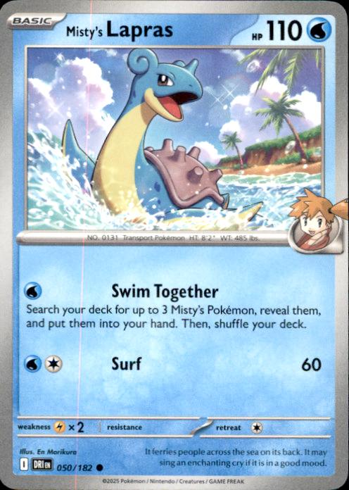SV10: Destined Rivals- #050/182 Misty's Lapras