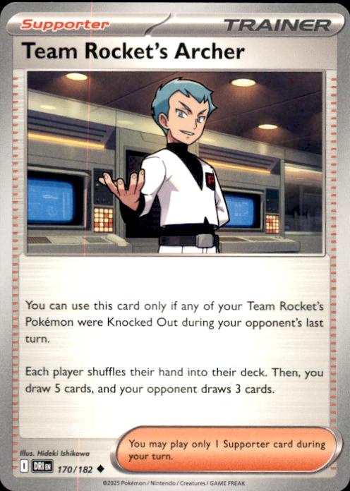 SV10: Destined Rivals- #170/182 Team Rocket's Archer