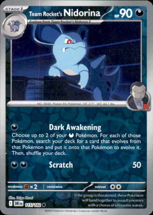 SV10: Destined Rivals- #115/182 Team Rocket's Nidorina