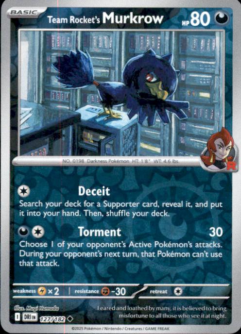 SV10: Destined Rivals- #127/182 Team Rocket's Murkrow