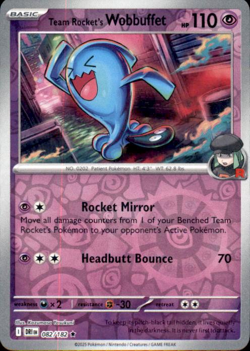 SV10: Destined Rivals- #082/182 Team Rocket's Wobbuffet