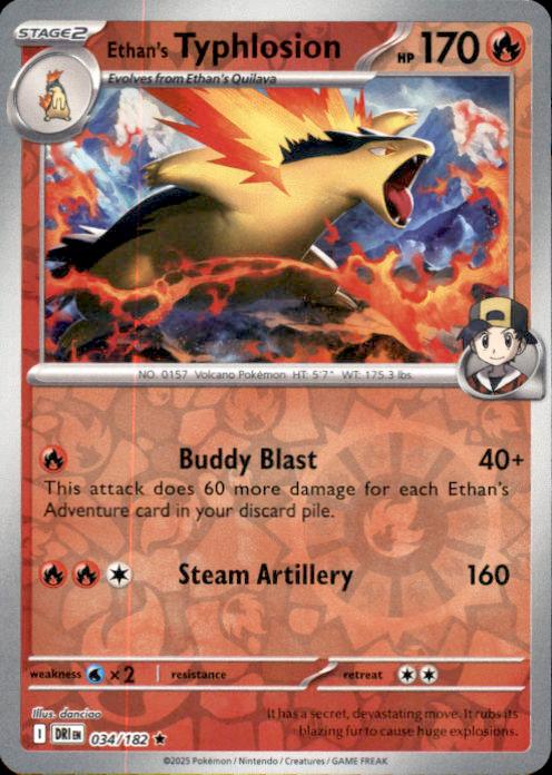 Miscellaneous Cards & Products- #034/182 Ethan's Typhlosion (Prerelease) [Staff]