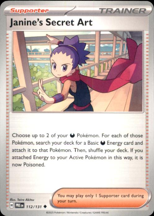 SV: Prismatic Evolutions- #112/131 Janine's Secret Art
