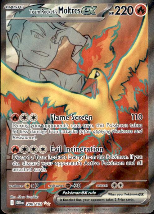 SV10: Destined Rivals- #208/182 Team Rocket's Moltres ex