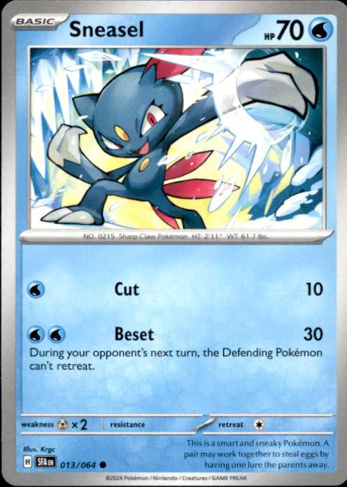 Sneasel – Shrouded Fable #013/064 Pokémon Card – Shrouded Fable