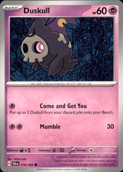 Duskull – Shrouded Fable #018/064 Pokémon Card – Shrouded Fable