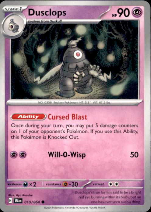 Dusclops – Shrouded Fable #019/064 Pokémon Card – Shrouded Fable