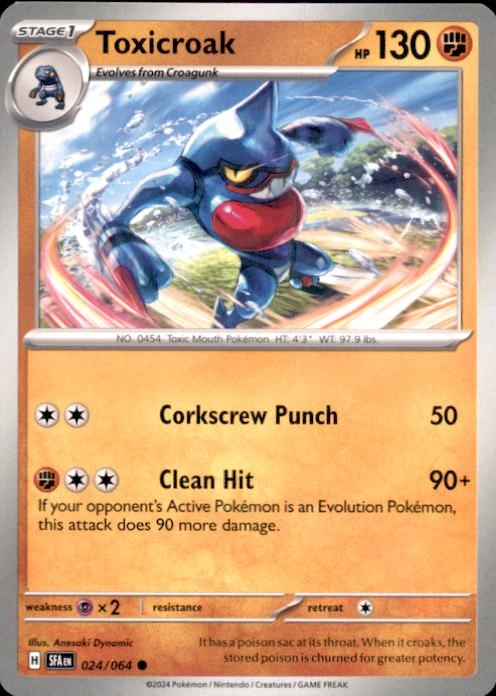 Toxicroak – Shrouded Fable #024/064 Pokémon Card – Shrouded Fable