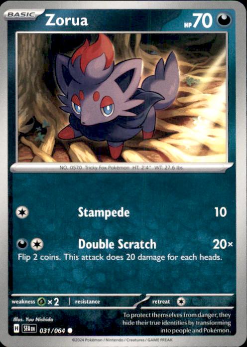 Zorua – Shrouded Fable #031/064 Pokémon Card – Shrouded Fable