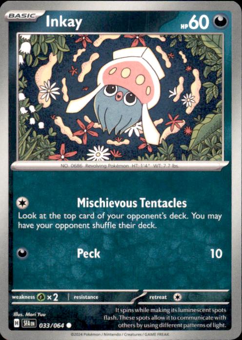 Inkay – Shrouded Fable #033/064 Pokémon Card – Shrouded Fable