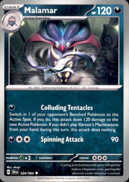 Malamar – Shrouded Fable #034/064 Pokémon Card – Shrouded Fable