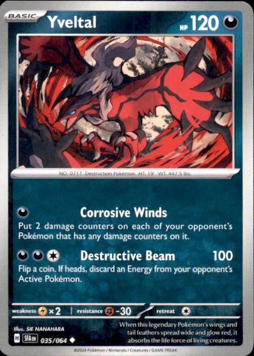Yveltal – Shrouded Fable #035/064 Pokémon Card – Shrouded Fable