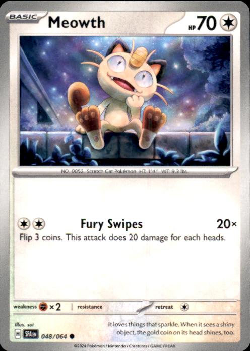 Meowth – Shrouded Fable #048/064 Pokémon Card – Shrouded Fable