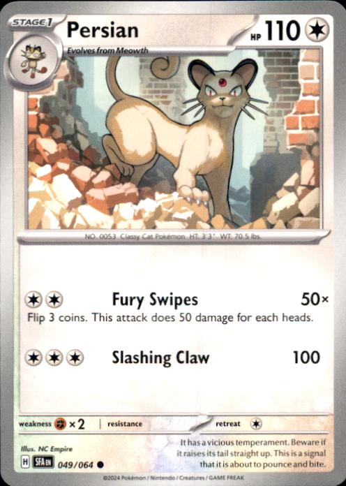 Persian – Shrouded Fable #049/064 Pokémon Card – Shrouded Fable