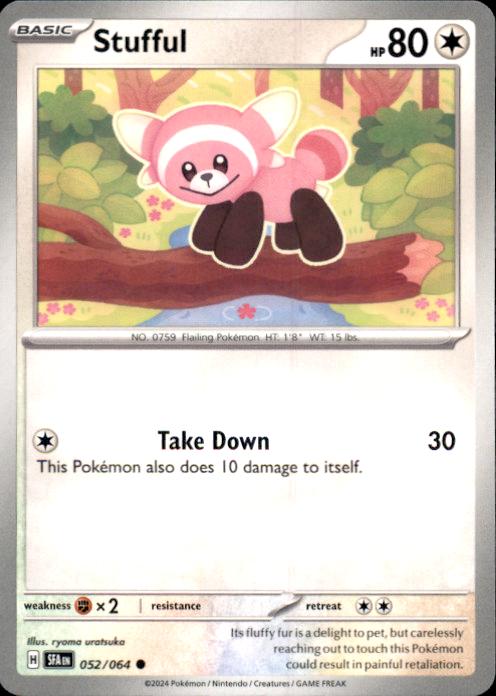 Stufful – Shrouded Fable #052/064 Pokémon Card – Shrouded Fable