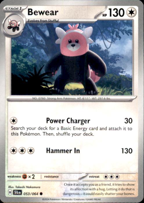 Bewear – Shrouded Fable #053/064 Pokémon Card – Shrouded Fable