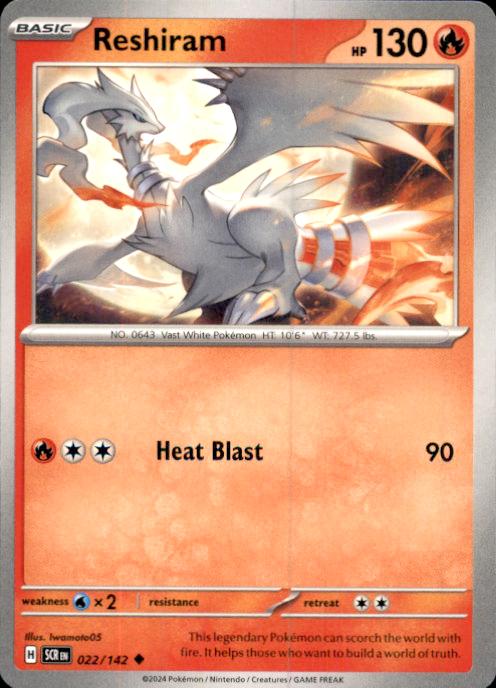 SV07: Stellar Crown- #022/142 Reshiram