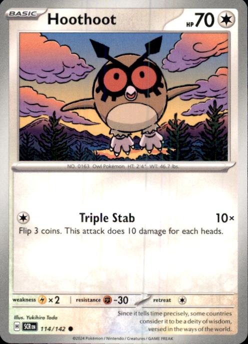 SV07: Stellar Crown- #114/142 Hoothoot