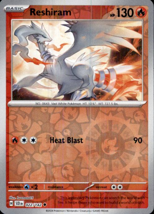 SV07: Stellar Crown- #022/142 Reshiram