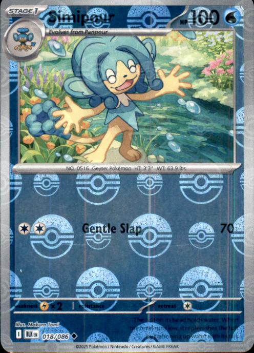 SV: Black Bolt- #018/086 Simipour (Poke Ball Pattern)