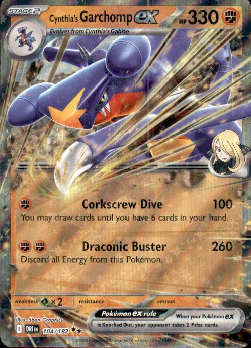 SV10: Destined Rivals- #104/182 Cynthia's Garchomp ex
