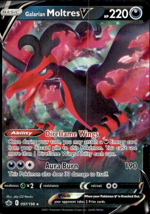 SWSH06: Chilling Reign- #097/198 Galarian Moltres V