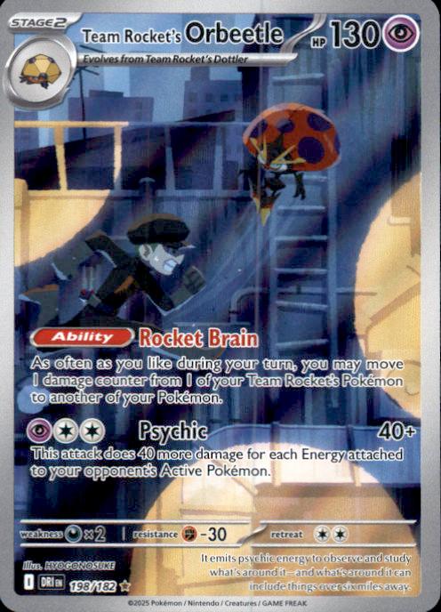 SV10: Destined Rivals- #198/182 Team Rocket's Orbeetle
