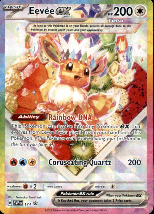 Pokémon TCG Scarlet & Violet Promo Card #174 Eevee ex – official English trading card